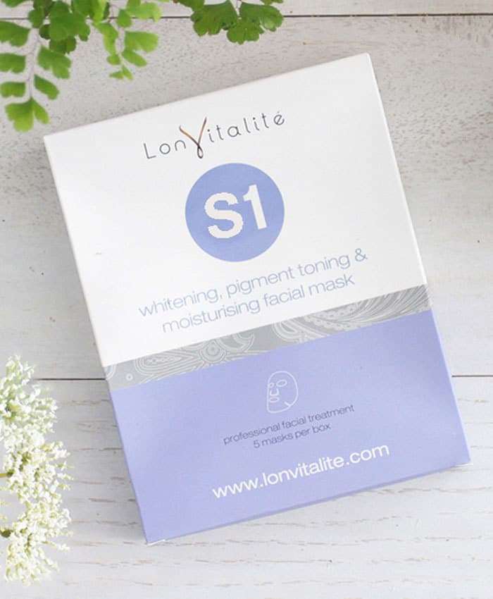 Lonvitalité S1 Lightening & Brightening Pigmentation Silk Sheet Face Mask - 5pk